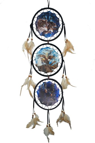 Wolf eagle bear dream catcher - eagle,